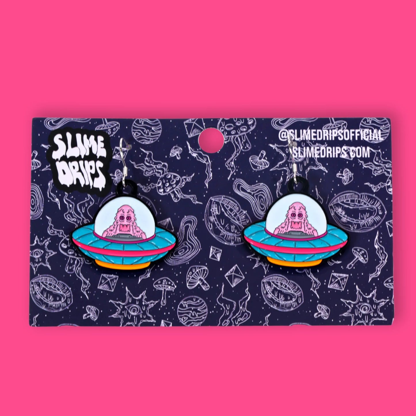 Alien Spaceship Earrings