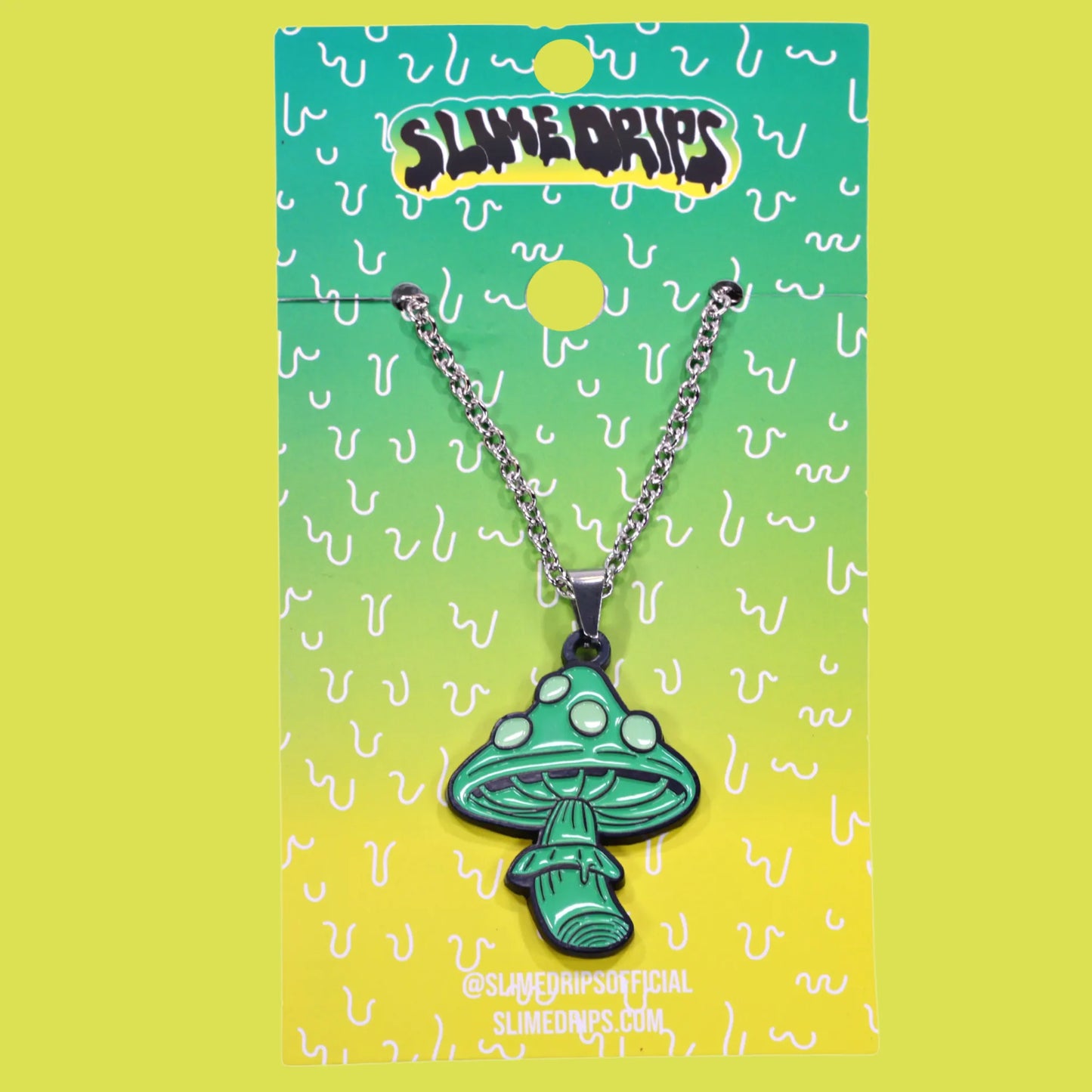 Green Mushroom Necklace