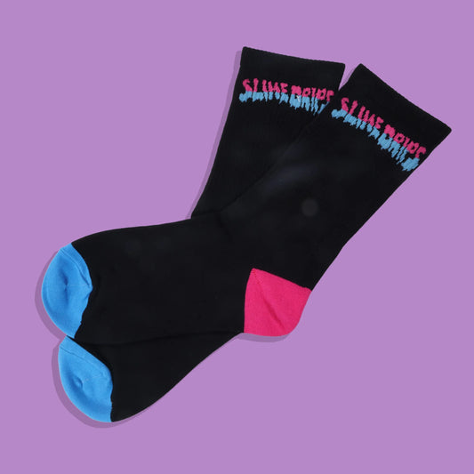 Slime Drips blue and pink Socks